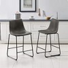 Dovelina 29" Modern PU Leather Barstool Counter Stool Set of 2 - 2 of 4