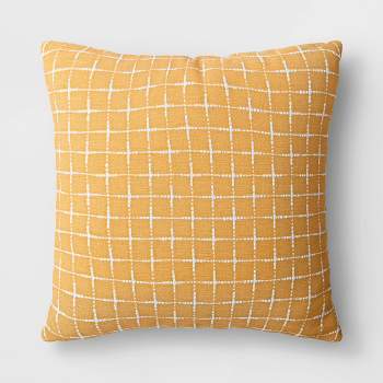Oversized Cross Hatch Woven Square Throw Pillow - Threshold™