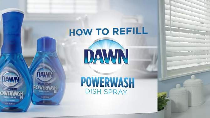 Dawn Platinum Powerwash Spray Free &#38; Clear Refill - 16 fl oz, 2 of 21, play video