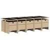 vidaXL Garden Dining Set Beige, Black, Cream white - 3 of 4
