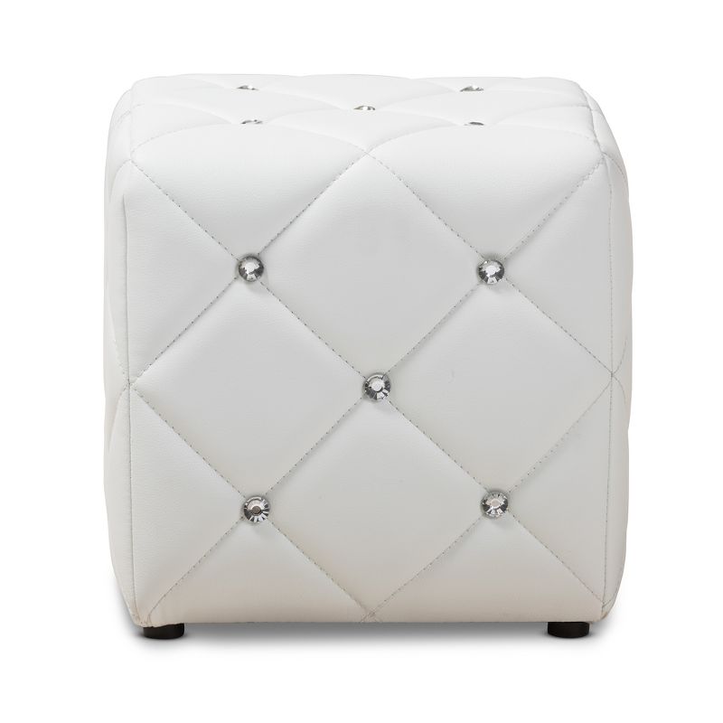 Stacey Modern and Contemporary Faux Leather Upholstered Ottoman - Baxton Studio, 3 of 7