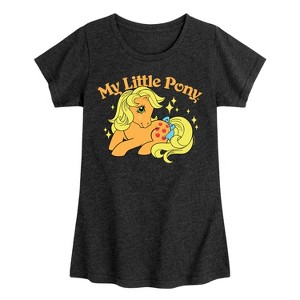 Girls' - My Little Pony - Applejack Logo Fitted Short Sleeve Graphic T-Shirt - 1 of 4