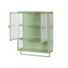 NicBex Sideboard Buffet Cabinet 23.62" Storage Cabinet with 2 Glass Doors Wall Cabinet with 3-tier Storage Kitchen Pantry for Dining Room - 2 of 4