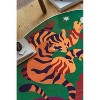 Lany Space Maggie Stephenson Oval Wild Stars Green Rug - 4 of 4