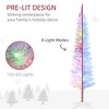 Whisen 5FT Pencil Prelit Artificial Christmas Tree with 250 Colorful Surface Branches, 150 Colorful LED Lights - White - 4 of 4