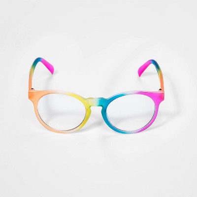 Kids' Rainbow Blue Light Filtering Glasses - Cat & Jack™ Blue