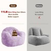 Bean Bag Chair 39" – Soft High-Density Foam Beanbag Sofa with Armrests for Adults & Kids, Comfortable Floor Seating for Living Room, Light Grey - 4 of 4