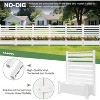 DoCred Air Conditioner Fence, 2-Panel PVC Privacy Screens with Planter Box, No-Dig Outdoor AC or Trash Can Enclosure – 36"W x 45"H - 3 of 4