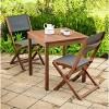 Plow & Hearth Eucalyptus Wood Outdoor Square Bistro Table - 4 of 4