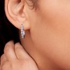 GILDED Lab-Grown Diamond Hinged Hoop Earrings in Sterling Silver - 4 of 4