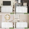 Dyoney 9-drawer vanity with power socket and LED lights, spacious storage cabinet, charging dock - 4 of 4