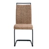 PAGED Modern Dining Chairs High Back Living Room Chairs Comfortable Kitchen Chairs with C-shaped Tube Black Metal Legs for Dining Room - 4 of 4
