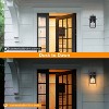 C Cattleya 11in Matte Black Dusk to Dawn Outdoor Wall Lantern Sconce with GFCI Outlet - 3 of 4