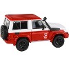 2014 Toyota Land Cruiser 71 SWB (Short Wheel Base) Red and White "2023 Auto Salon" 1/64 Diecast Model Car by Paragon Models - 2 of 4