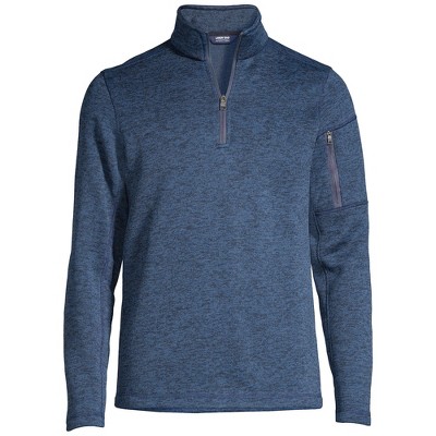 Lands' End Men's Sweater Fleece Quarter Zip Pullover