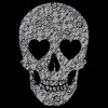 Men's Lost Gods Lace Print Heart Skull Pull Over Hoodie - 2 of 4
