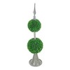 NicBex 26.5" Artificial 2-Tiered Boxwood Sphere Topiary on Metal Spire Home Decor for living room, entryway or Office, Green - 4 of 4