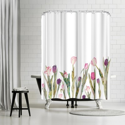Americanflat Tulips by Elena Oneill 71" x 74" Shower Curtain