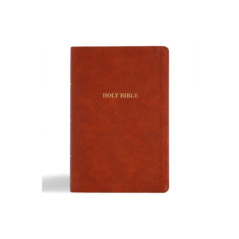 KJV Giant Print Reference Bible, Burnt Sienna Leathertouch - by Holman Bible Publishers (Leather Bound)