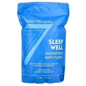 Seven Minerals Sleep Well, Magnesium Bath Flakes, Lavender & Cedarwood, 3 lb (1.36 kg) - 1 of 2