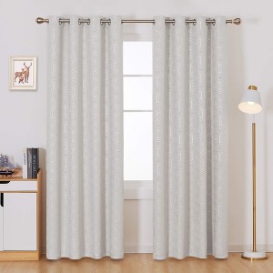 Deconovo Foil Geometric Blackout Curtains, 2 Panels, Grommet Top - 1 of 4