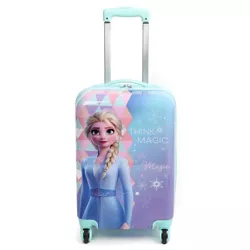 Frozen 2 Elsa Hardside Carry On Spinner Suitcase - Blue