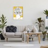Stupell Industries Peony Sketch Bouquet Contrasted Distressed Yellow Framed Giclee Art - 3 of 4