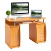 KTMBDW Computer Desk with 3 Drawers, 1 Door and 1 Storage Shelf, Wood Writing Home Office Workstation, Office Desk with Drawers - 4 of 4