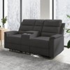 Mjkone Loveseat Recliner，Loveseat Reclining Sofa with Storage Space and Cup Holders，Tech Fabric Recliner Couch with Adjustable Backrest and Footrest - 2 of 4