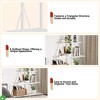56" 4-Tier A-Frame Ladder Bookcase – Narrow Space-Saving Shelf for Books, Plants & Decor, Metal Frame with Engineered Wood Shelves - 4 of 4