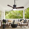 Bella Depot 42" Outdoor Black Ceiling Fan with LED Light Kit and Remote Waterproof Ceiling Fan - 4 of 4