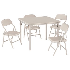 3-Piece Folding Table and Chairs Set for Daycare and Classrooms, Children's Activity Table and Chairs Set, Gift for Child, Black - 1 of 4