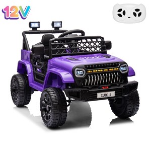 Jojoka  12V Electric Ride-On Truck for Kids with Remote Control, Dual Motors, 2 Speeds, Music Player, LED Lights, Ride on Toys for Ages 2-6 - 1 of 4
