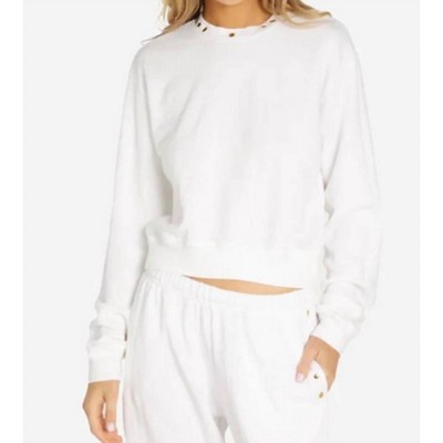 Women's EXON CROP CREW NECK WITH NECK TRIM - MICHAEL LAUREN