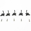 Unique Bargains Zinc Alloy Wall Mounted Butterfly Shaped Towel Coat Hook 5 Pcs - 2 of 3