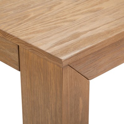 Pecan Wirebrush Solid Pine Rectangular Dining Table, 60"