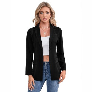 Women Business Casual Blazers with Lined Professional Work Suit Jacket with Pockets - 1 of 4