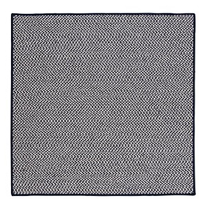 Colonial Mills Outdoor Houndstooth Tweed Braided Rug, Navy 3' square, Square Shape - 1 of 3