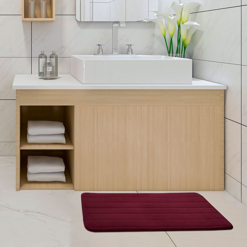 PiccoCasa Memory Foam Bathroom Rugs Non-Slip and U-shaped Toilet Mat 2 Pcs, 2 of 5