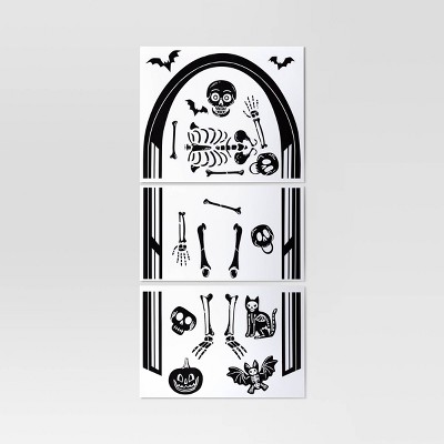 60"x30" Skeleton Unframed Window Cling Wall Art - Hyde and EEK! Boutique™