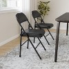 homfan  Folding Chairs With Padded Cushion and Back, Metal Frame Hold Up to 350 Lbs - 3 of 4