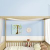 TIRAMISUBEST Twin/Full Size Canopy Frame Floor Bed with Fence and Guardrails, Pine Wood 4-Poster Canopy Bed Montessori Bed - 4 of 4