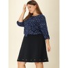 Agnes Orinda Women's Plus Size Stylish Tie Neck 3/4 Ruffle Sleeves Work Office Blouses - 3 of 4