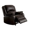 Synthetic Leather Motion Rocker Recliner, Ergonomic Manual Reclining Chair with Pocket Coil Seat - 3 of 4