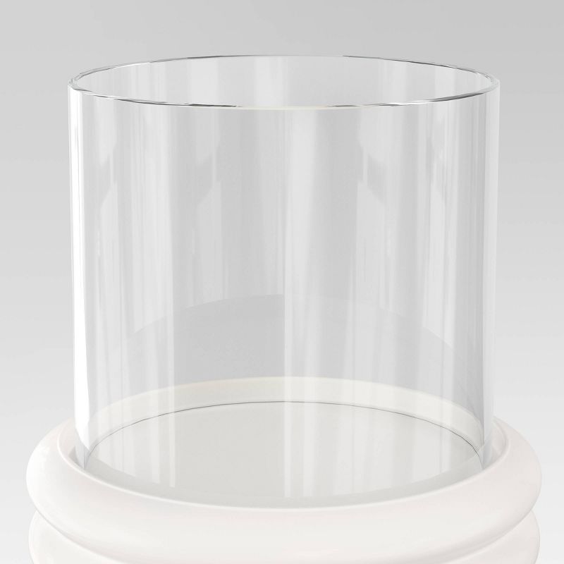 Pillar Concrete/Glass Lantern Candle Holder White - Threshold™, 6 of 7