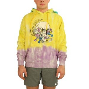 Elevenparis Mens Floral Skull Hoodie Sweatshirt - 1 of 4