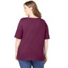 Woman Within Perfect Elbow-Sleeve Square-Neck Tee - 3 of 4