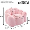 Faux Fur Bean Bag Chair, 43.7'' Single Seat Lounge Armchair with High-Density Foam for Living Room Bedroom Dorm, No Assembly-3irtyhousy - 4 of 4