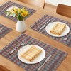 REGALWOVEN Plastic Placemats Set of 6 Placemats with Pattern for Dining Table Decor Washable Kitchen Table Mat Wipe Clean - 2 of 4