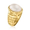 Ross-Simons 14x10mm Mabe Pearl Ring in 18kt Gold Over Sterling - 3 of 4